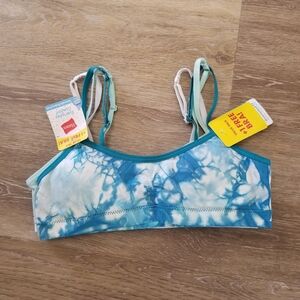 NWT Hanes Girls Blue 3 Pack Seamless Bra Size Small